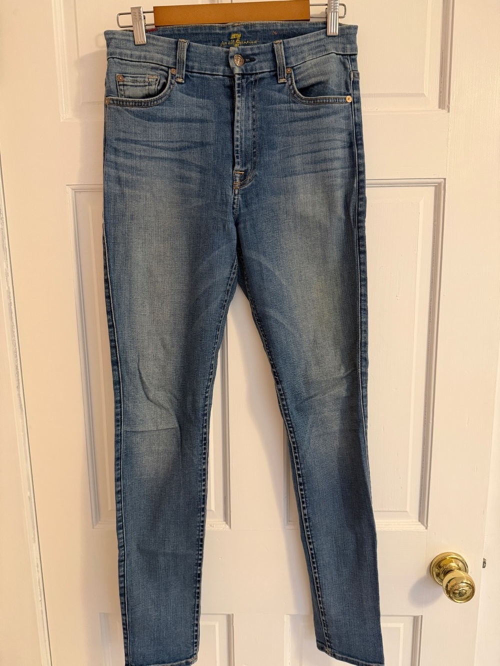 7 for all Mankind Light Blue High Rise Stretch Jeans size 27